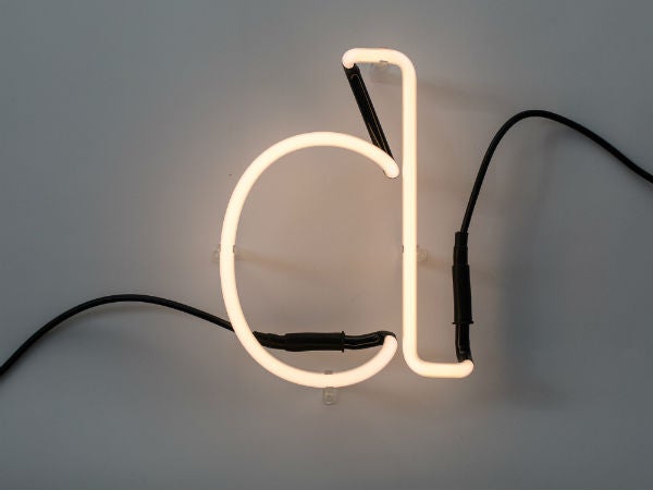 Seletti Neon Art Alphabet kirjain D